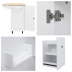 Carrello da cucina con ripiano interno e mobile estraibile