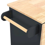Carrello da Cucina Multifunzione con Presa Elettrica, Ripiani Aperti e Portabottiglie - 101,6 x 86,36 cm