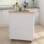 Carrello da Cucina con Ruote, Ripiani Regolabili e Portasciugamani - 32,68L * 17,72W * 36,02H