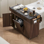 43.8W Isola da cucina con mobile contenitore per pattumiera - N/D