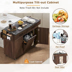 43.8W Isola da cucina con mobile contenitore per pattumiera - N/D