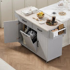 43.8W Isola da cucina con mobile contenitore per pattumiera - N/D