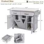 43.8W Isola da cucina con mobile contenitore per pattumiera - N/D