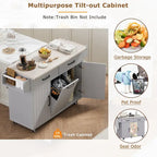 43.8W Isola da cucina con mobile contenitore per pattumiera - N/D