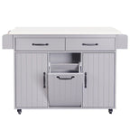 43.8W Isola da cucina con mobile contenitore per pattumiera - N/D
