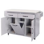 43.8W Isola da cucina con mobile contenitore per pattumiera - N/D