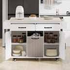43.8W Isola da cucina con mobile contenitore per pattumiera - N/D