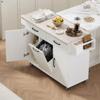 43.8W Isola da cucina con mobile contenitore per pattumiera - N/D