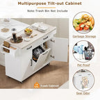 43.8W Isola da cucina con mobile contenitore per pattumiera - N/D